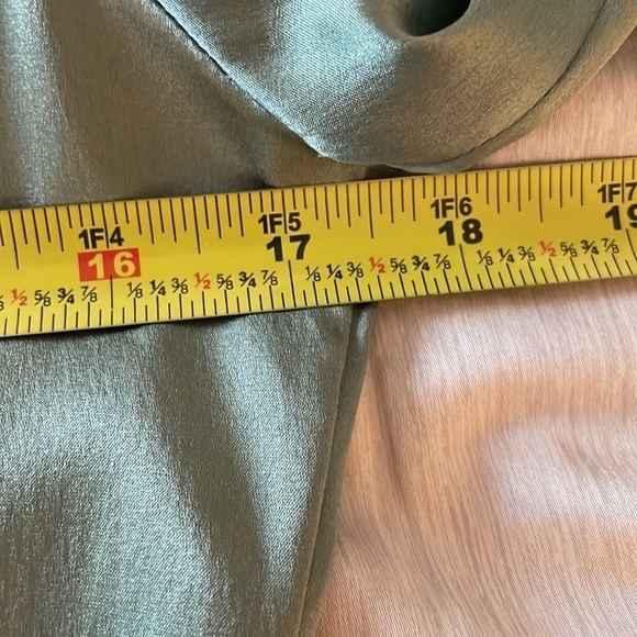 Domenico Vacca Dark Green Button Front Blouse - Picture 7 of 9